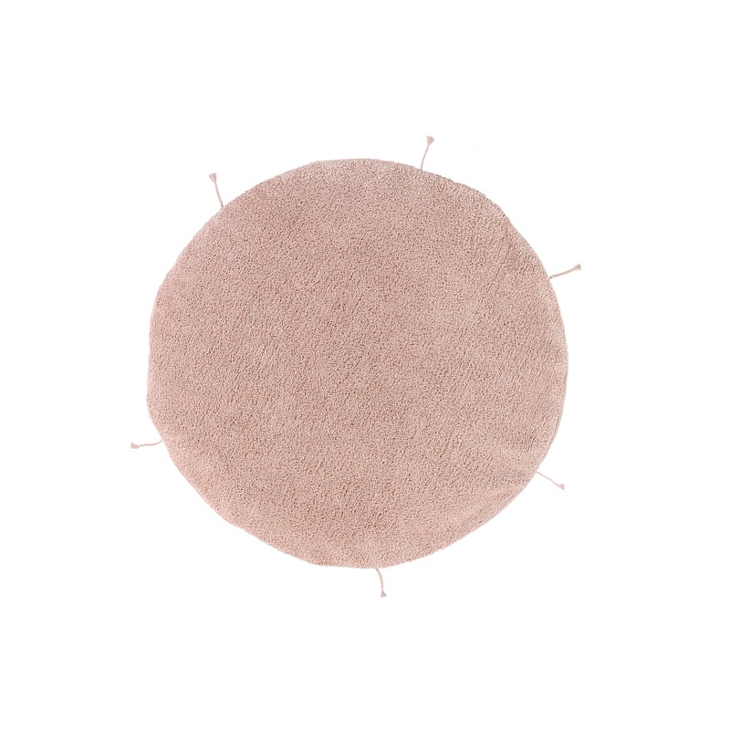 Lorena Canals Re-Edition Pyjama Party Sleepover Lou Vintage Nude Machine Washable Cotton Rug & Pouffe