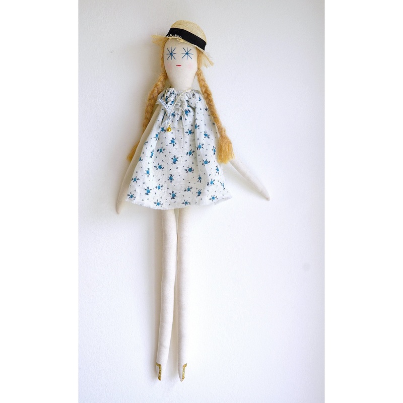 Minina Loves Minina Doll Veronica Blue Flowers