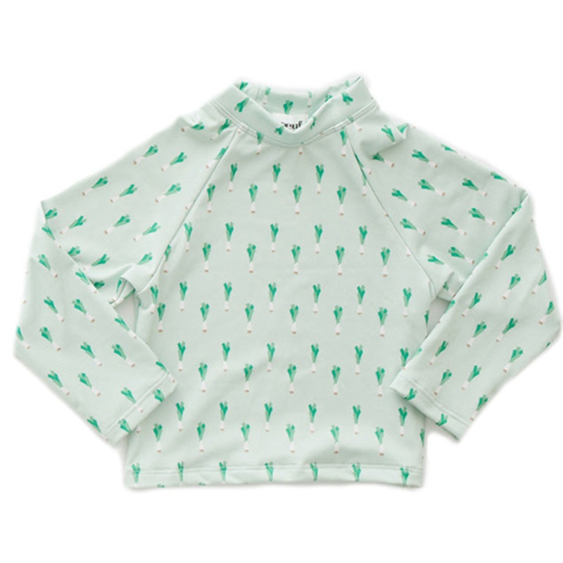 Oeuf Rash Guard Leek Print