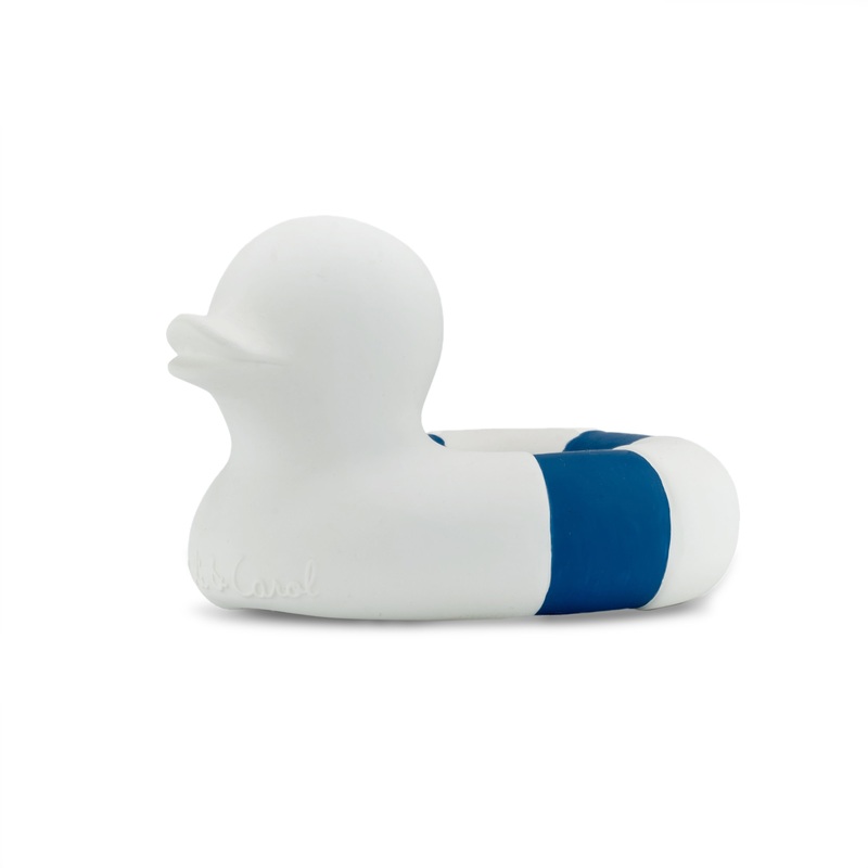 Oli & Carol Floatie Duck Navy Teether