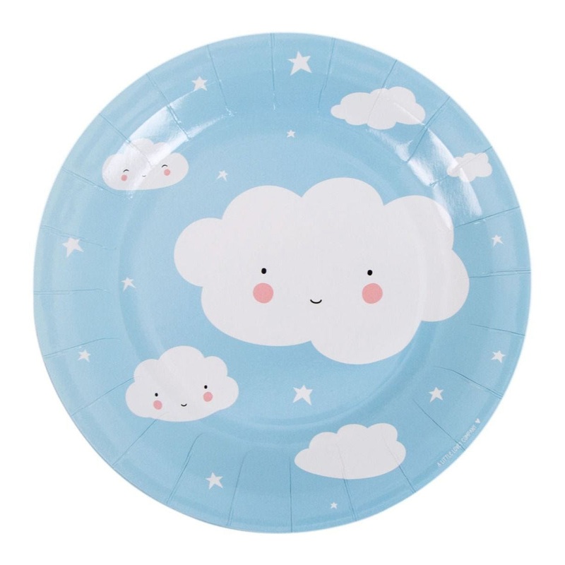 A Little Lovely Company Paper Plates Cloud