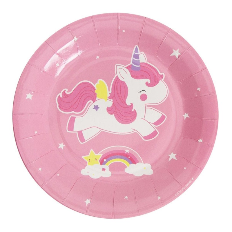 A Little Lovely Company Paper Plates Unicorn