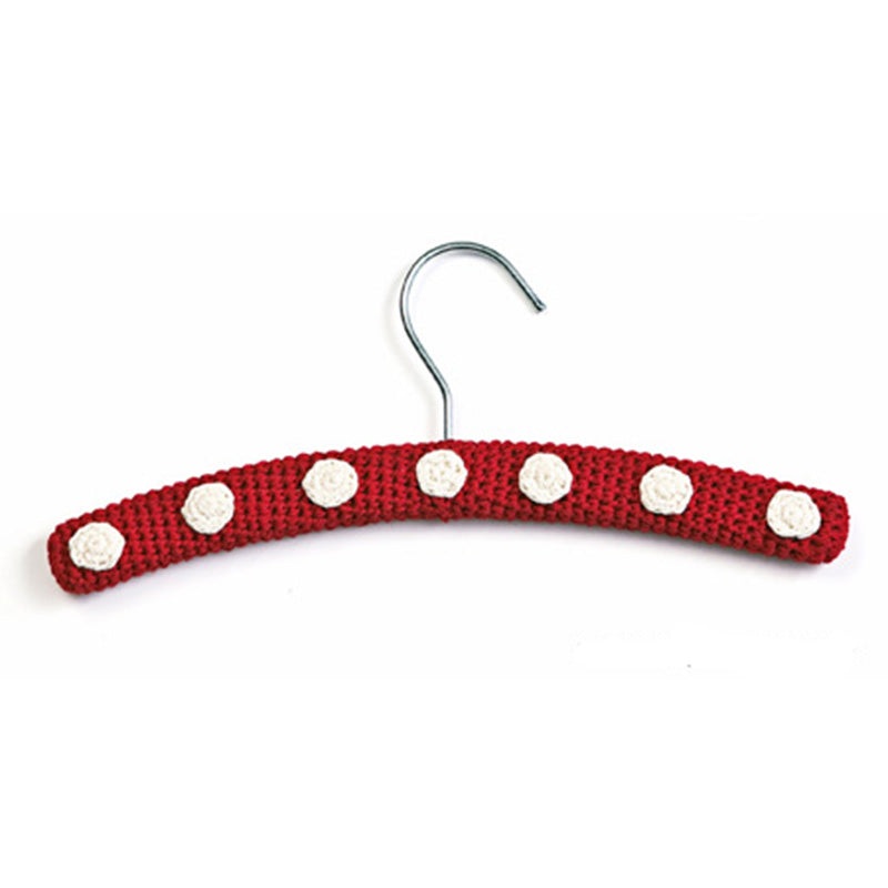 Anne-Claire Petit Dot Coathanger Crochet Hanger Red Dots