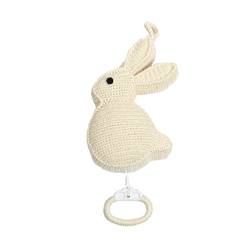 Anne-Claire Petit Rabbit Music Box Crochet Natural