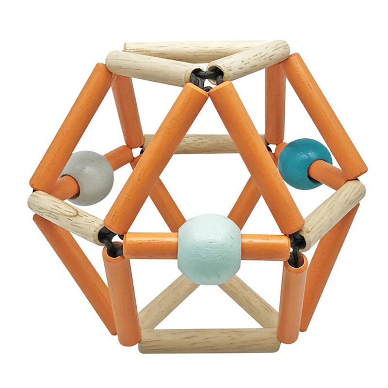 Bass & Bass Rattle & Teether Baby Grabber Classic Woody