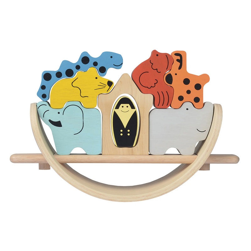 Bass & Bass Stack & Build 3D Wooden Puzzle Noah Arch Balance Toy