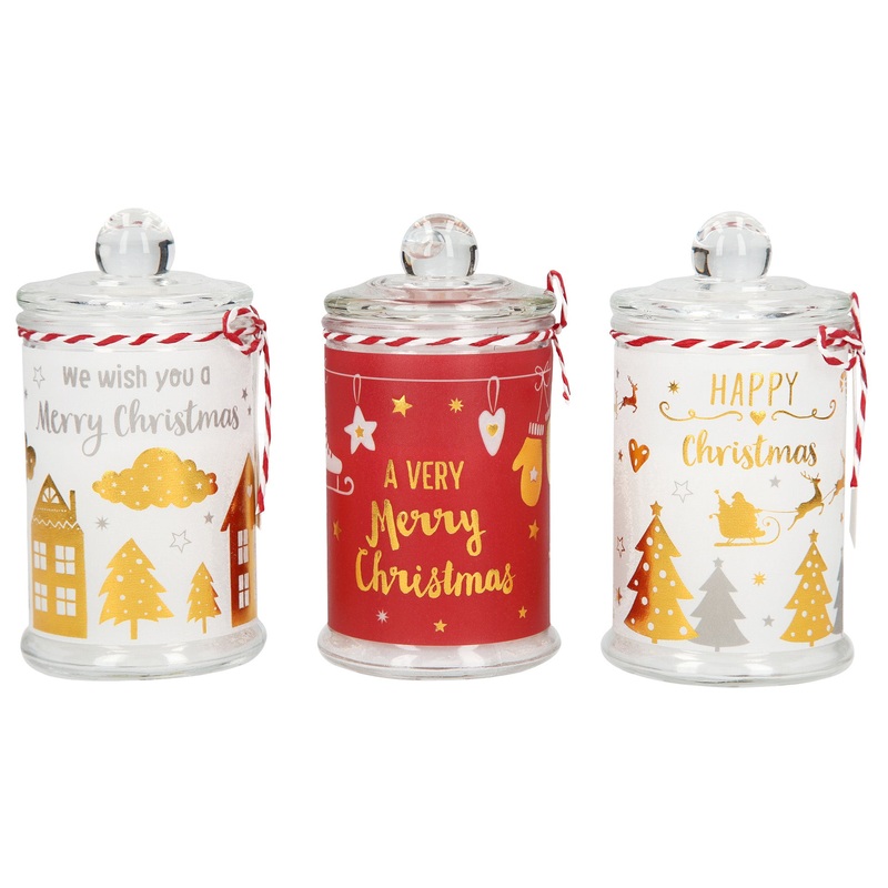 Depesche Christmas Candle in Bonbon Glass (1pc)