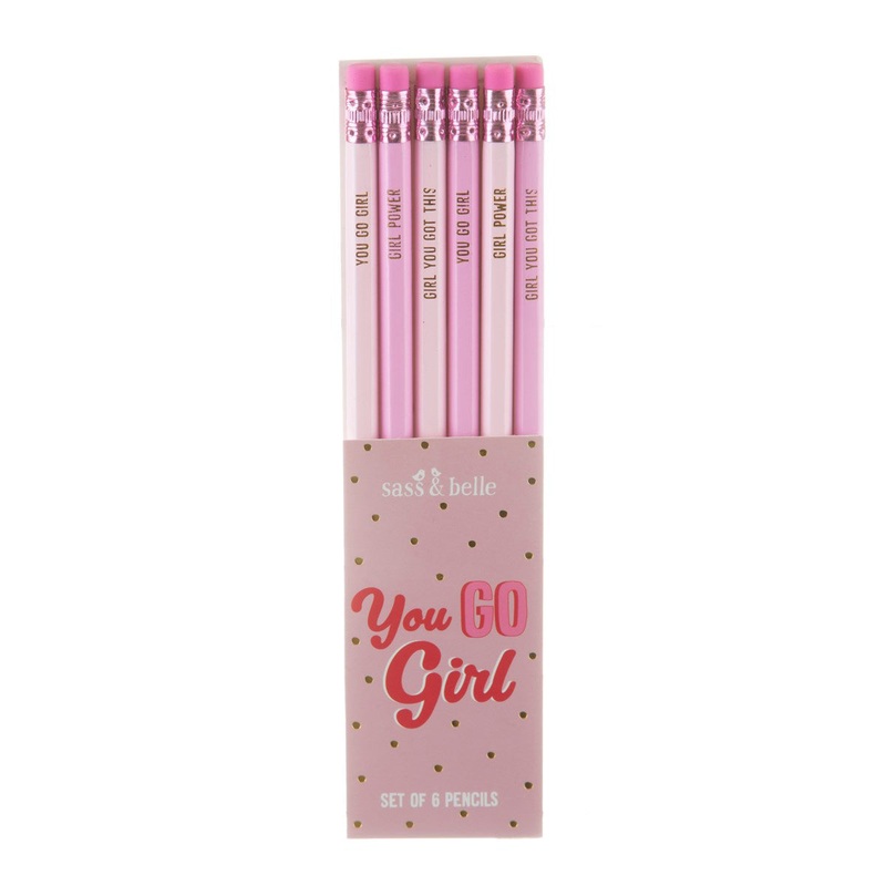 RJB Stone Girl Power Pencils Set of 6