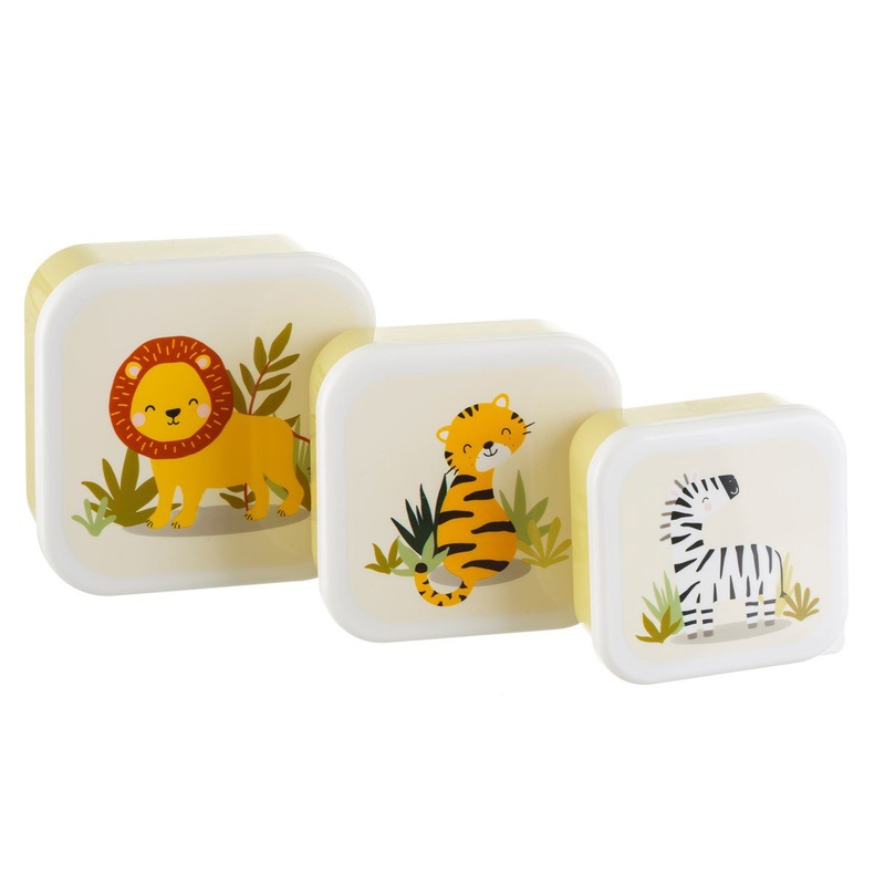 RJB Stone Savannah Safari Lunch Boxes Set of 3