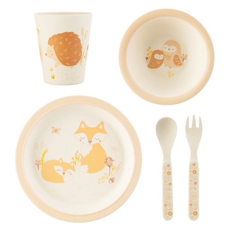 RJB Stone Woodland Baby Bamboo Tableware Set