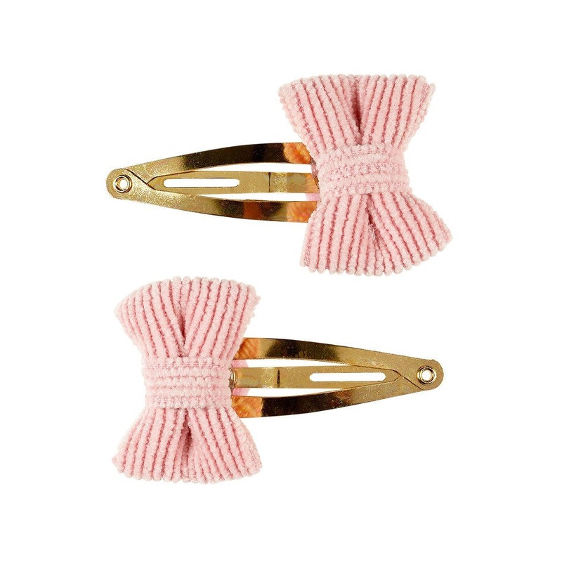 Souza 2pcs Hair Clips Kamila 4cm Bow Pink