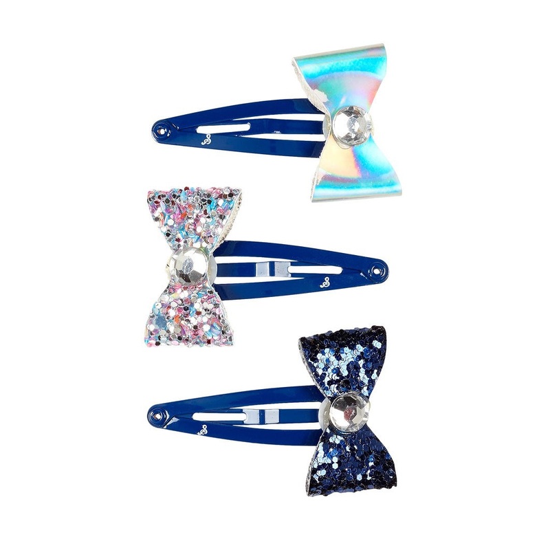 Souza 3pcs Hair Clips Lya Bow Navy