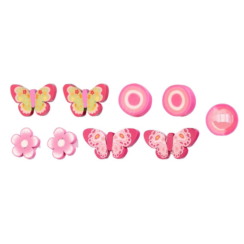 Souza 4 Pairs Hair Clips Mini Butterfly Flower Tita Multi Color