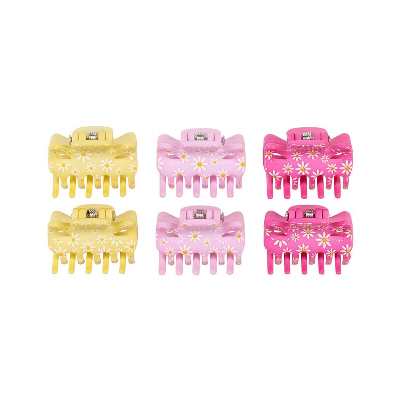 Souza 6pcs Hair Claw Macy Yellow Pink Fuchsia