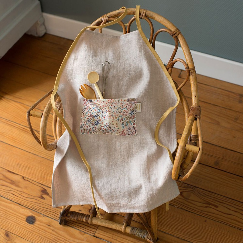 Barnabe aime le caf Linen Apron Leon