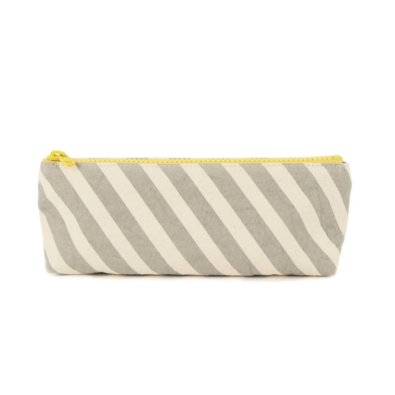 Fluf Pencil Case - Grey Stripe