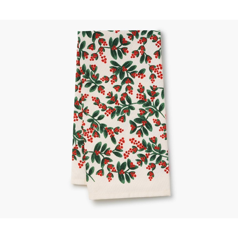 Rifle Paper Co Mistletoe Tea Towel