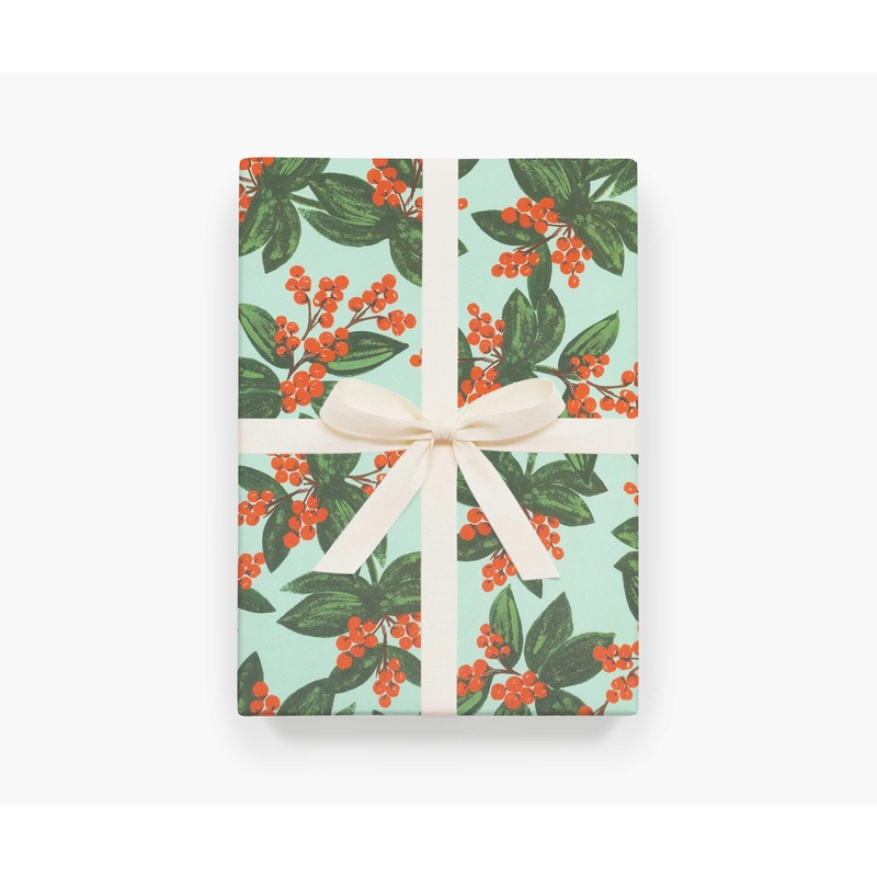 Rifle Paper Co Roll of 3 Winterberries Wrapping Sheets