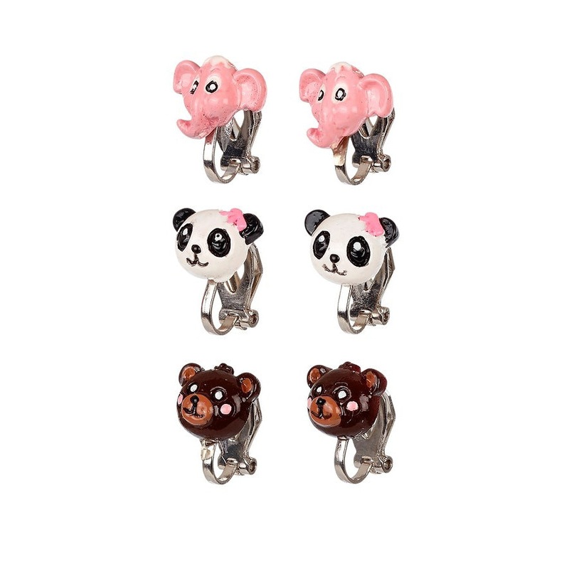 Souza 3 Pairs Ear Clips Animals