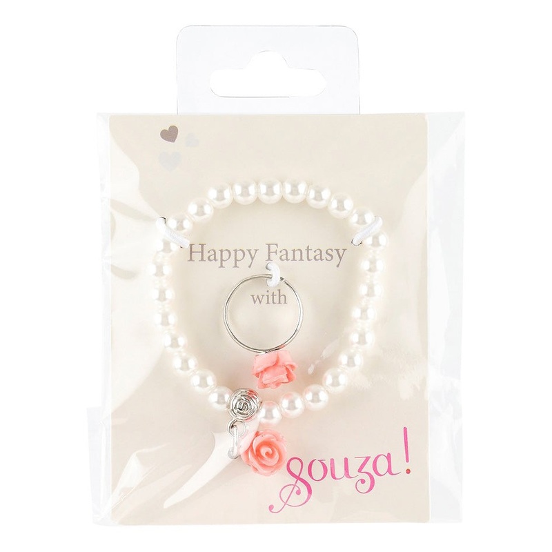 Souza Giftpack Bracelet Pearls Rose Pink + Ring