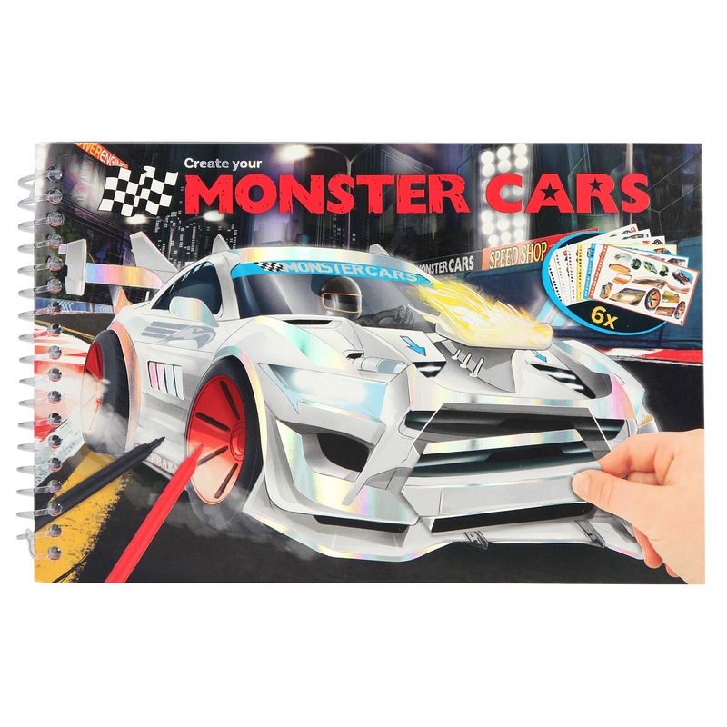 Depesche Monster Cars Pocket Colouring Book