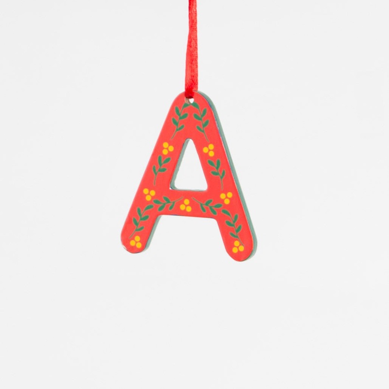 RJB Stone Retro Folk Art Alphabet Letter A Decoration