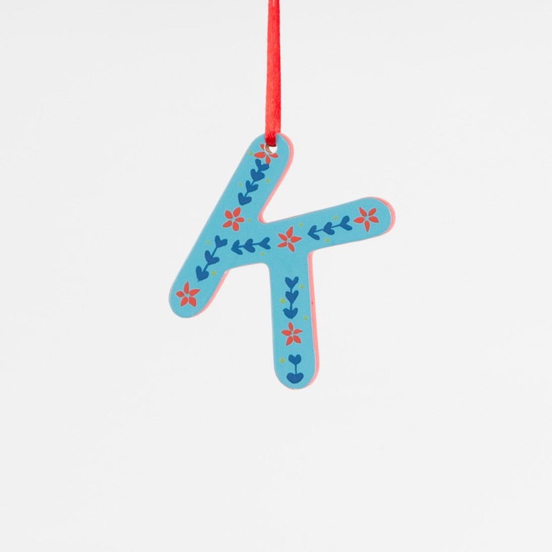 RJB Stone Retro Folk Art Alphabet Letter K Decoration