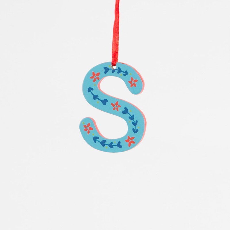 RJB Stone Retro Folk Art Alphabet Letter S Decoration