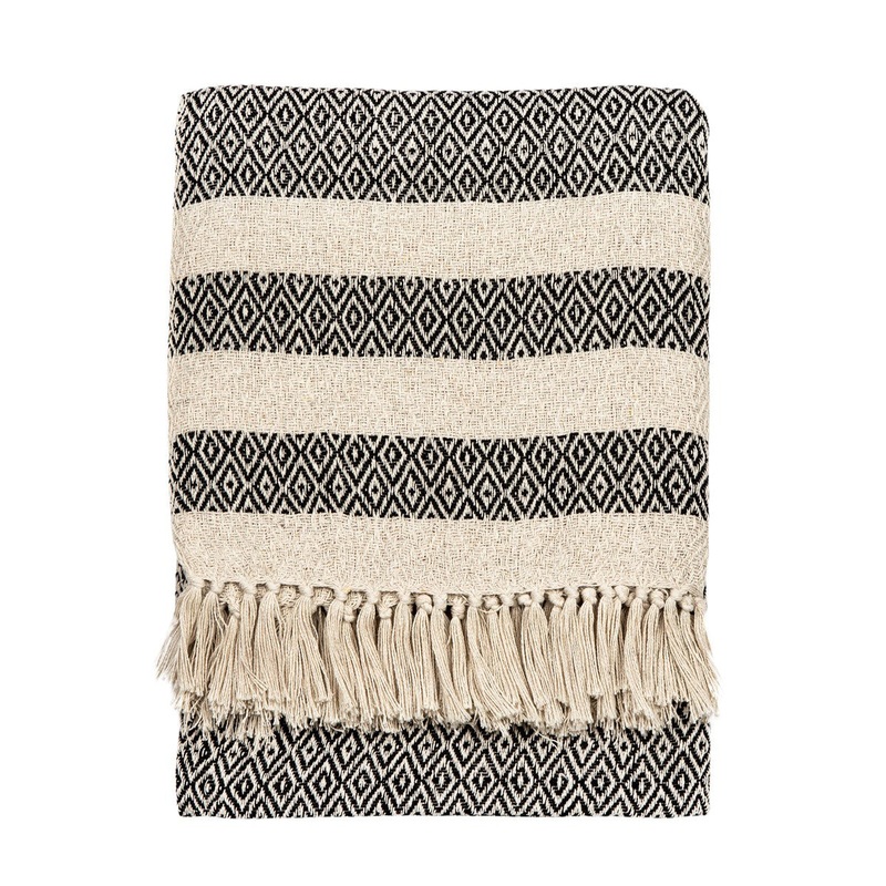 RJB Stone Scandi Boho Blanket Throw