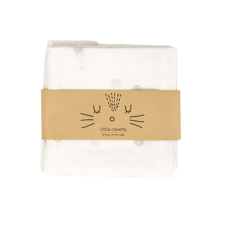 Little Crevette Set of 3 Swaddles Pompom