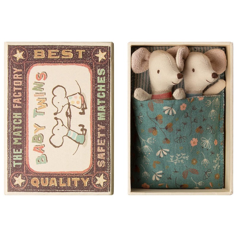Maileg Baby Mice Twins in Box