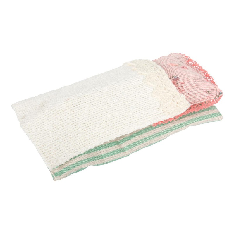 Maileg Bed Linen For Micro Pram Knitted