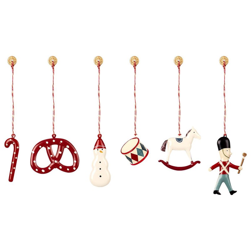 Maileg Ornament Box Metal 6 Ass - Classic