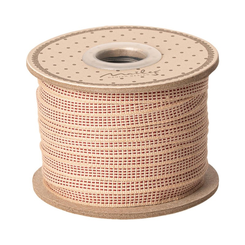 Maileg Ribbon - Grey/Red