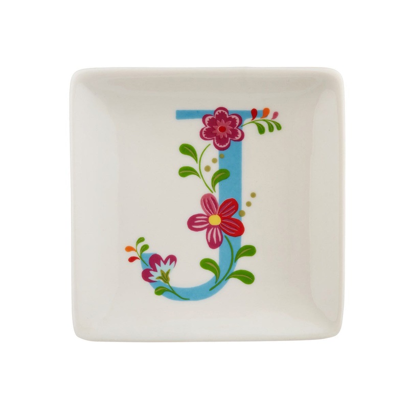 RJB Stone Folklore Alphabet Letter J Trinket Dish