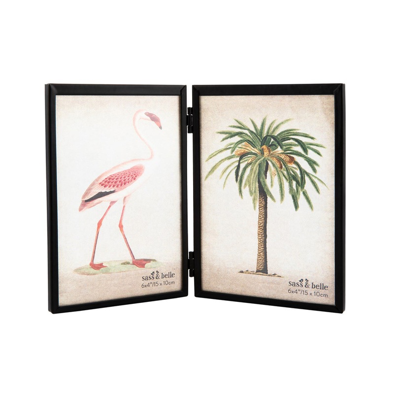 RJB Stone Jet Black Double Photo Frame