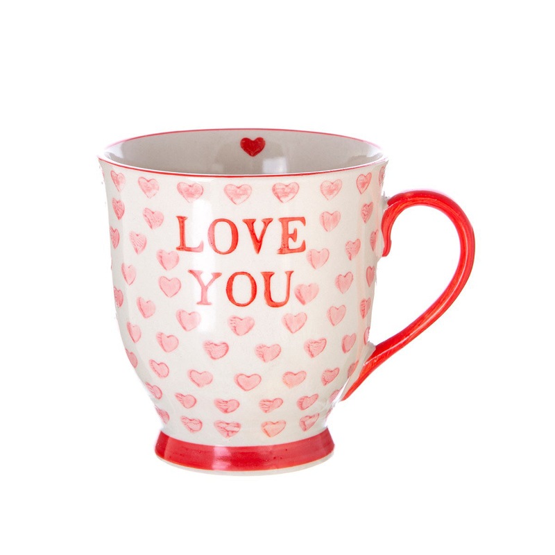 RJB Stone Love You Valentines Hearts Mug