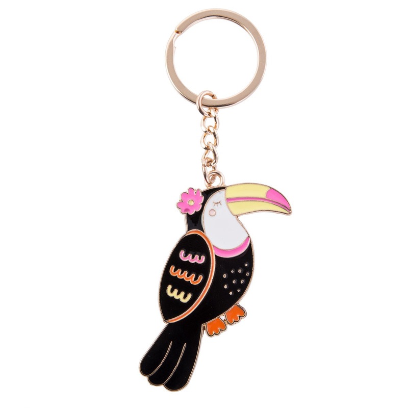 RJB Stone Tkiki Toucan Enamel Keyring