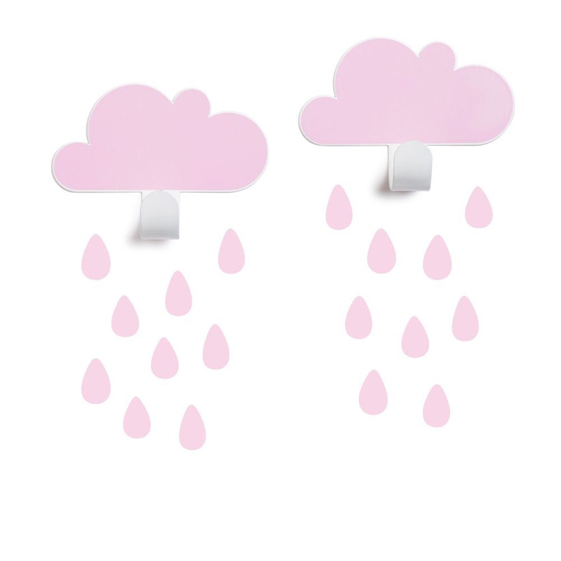 Tresxics 2 Clouds & 18 Rain Drops Pink