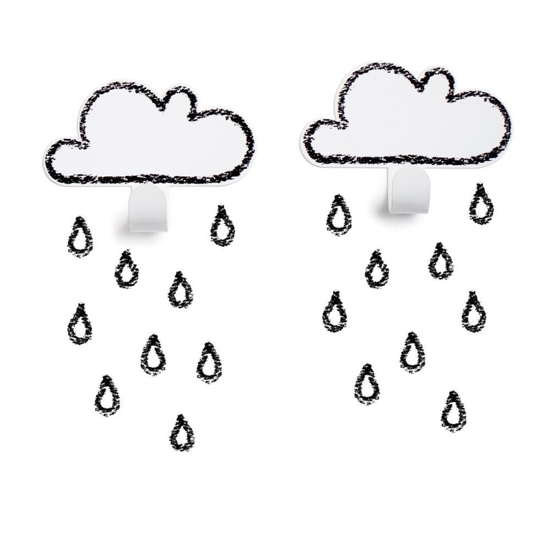 Tresxics 2 Clouds & 18 Rain Drops White