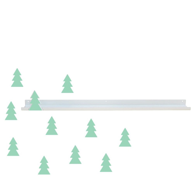 Tresxics Long Shelf Fir Tree & 10 Fir Trees Mint