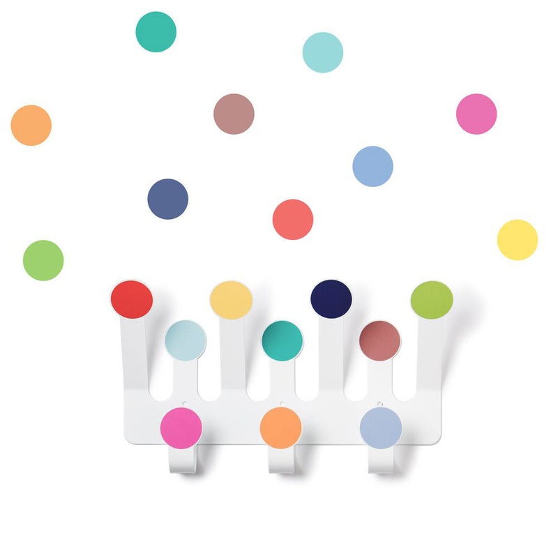 Tresxics Wall Hook Dots & 10 Wall Stickers Colours