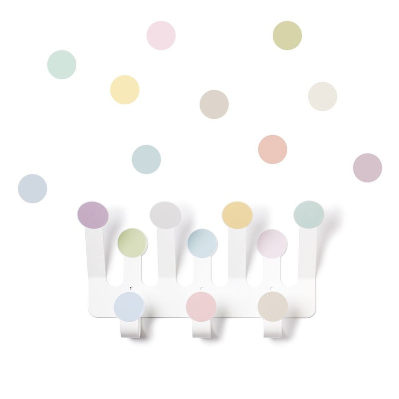 Tresxics Wall Hook Dots & 10 Wall Stickers Pastel