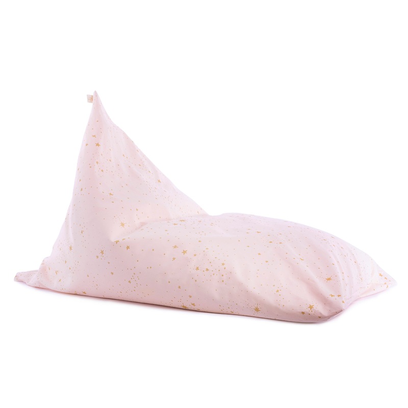nobodinoz Beanbag Essaouira Gold Stella/Dream Pink