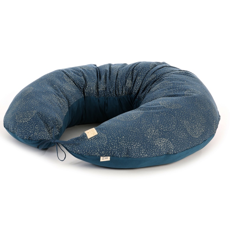 nobodinoz Maternity Pillow Luna Gold Bubble/Night Blue