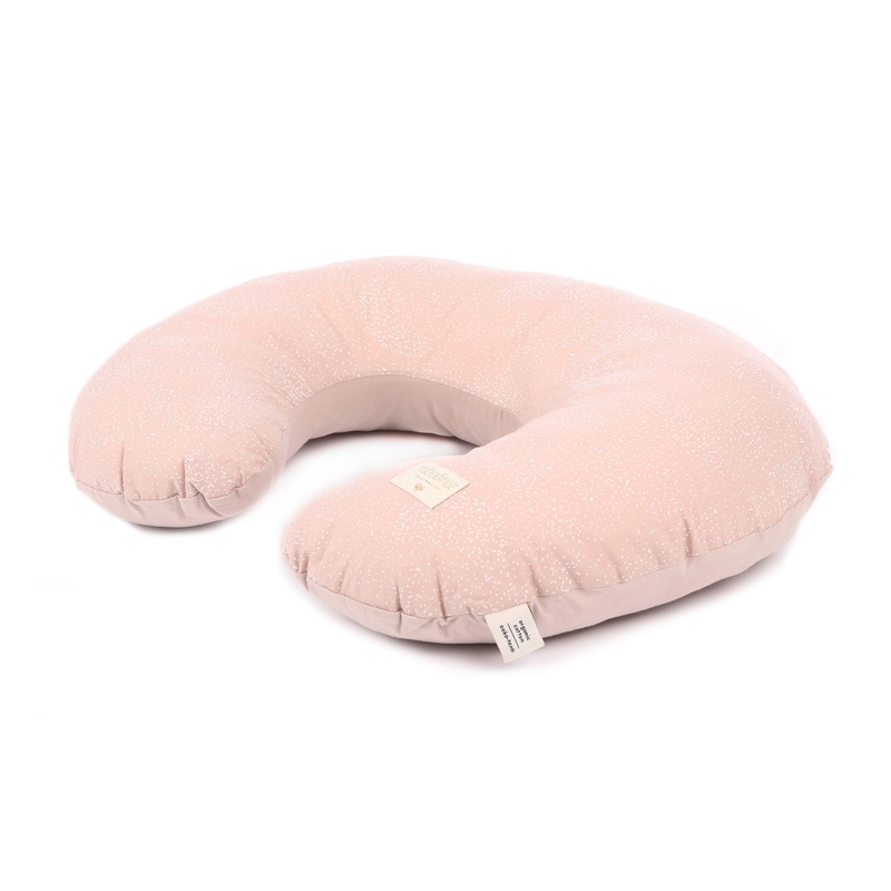 nobodinoz Nursing Pillow Sunrise White Bubble/Misty Pink