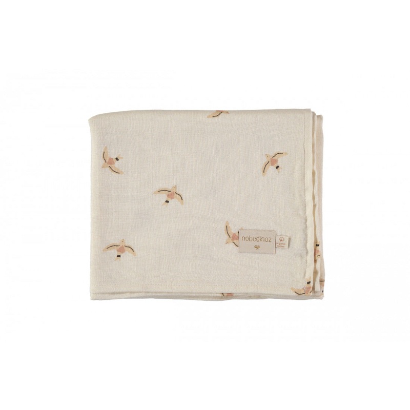 nobodinoz Swaddle Butterfly Nude Haiku Birds Natural