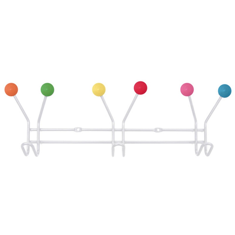 Present Time Hat Rack Jupiter Chrome With Coloured Balls