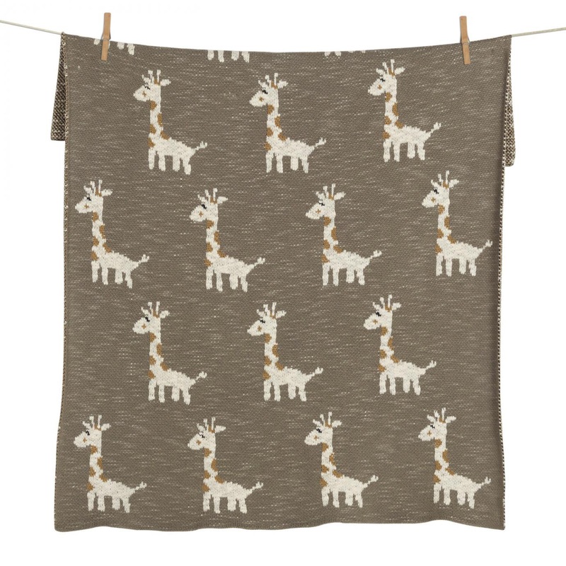 Quax Knitted Blanket - Giraffe - 65x80cm
