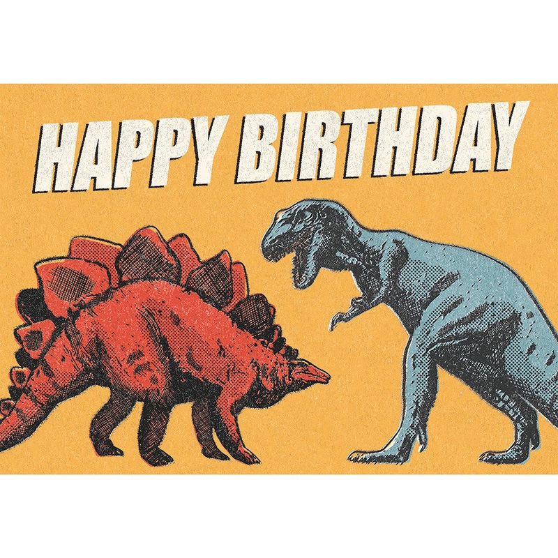 Rex Prehistoric Land Dinosaur Birthday Card